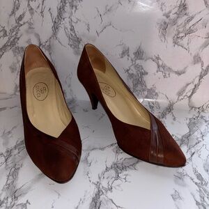 Vintage Gucci brown leather heels Size 7.5